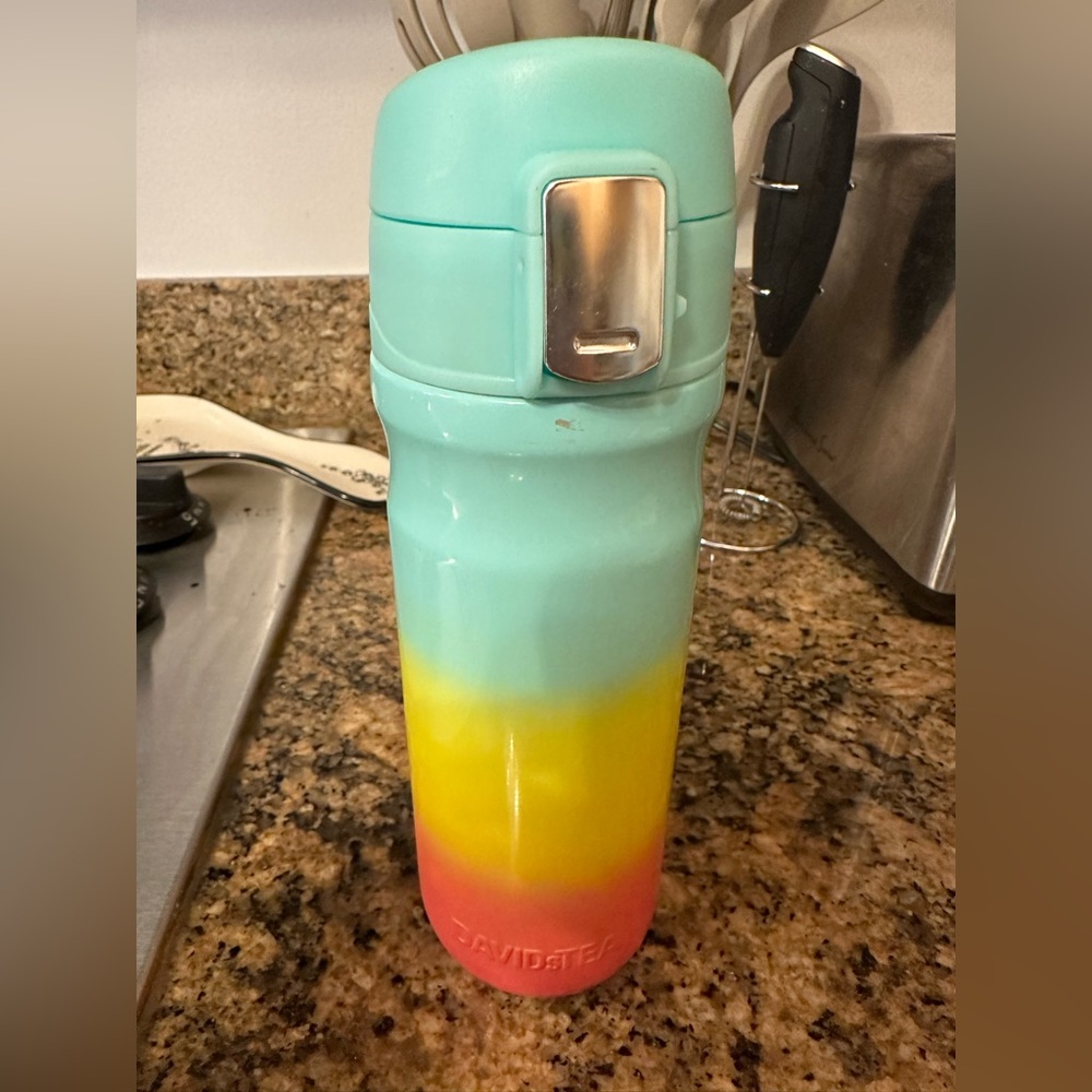 David’s Tea - Tye Dye Travel Mug with Tea Steeper